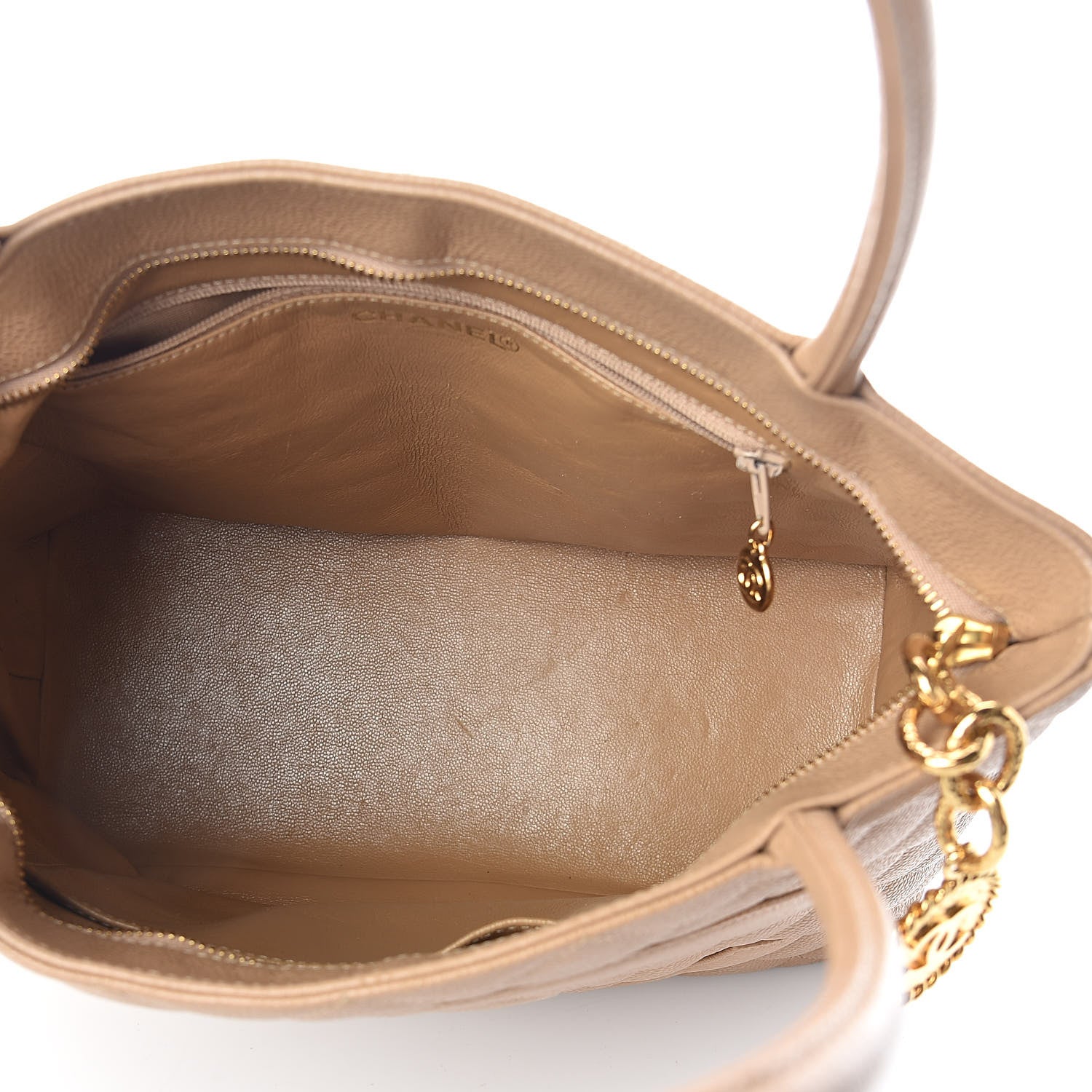 Chanel Caviar Quilted Medallion Tote Beige 5 of 11