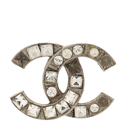 Chanel Baguette Crystal CC Earrings Silver 5 of 5
