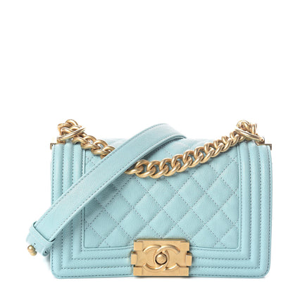Chanel Caviar Quilted Small Boy Flap Light Blue 1 of 10