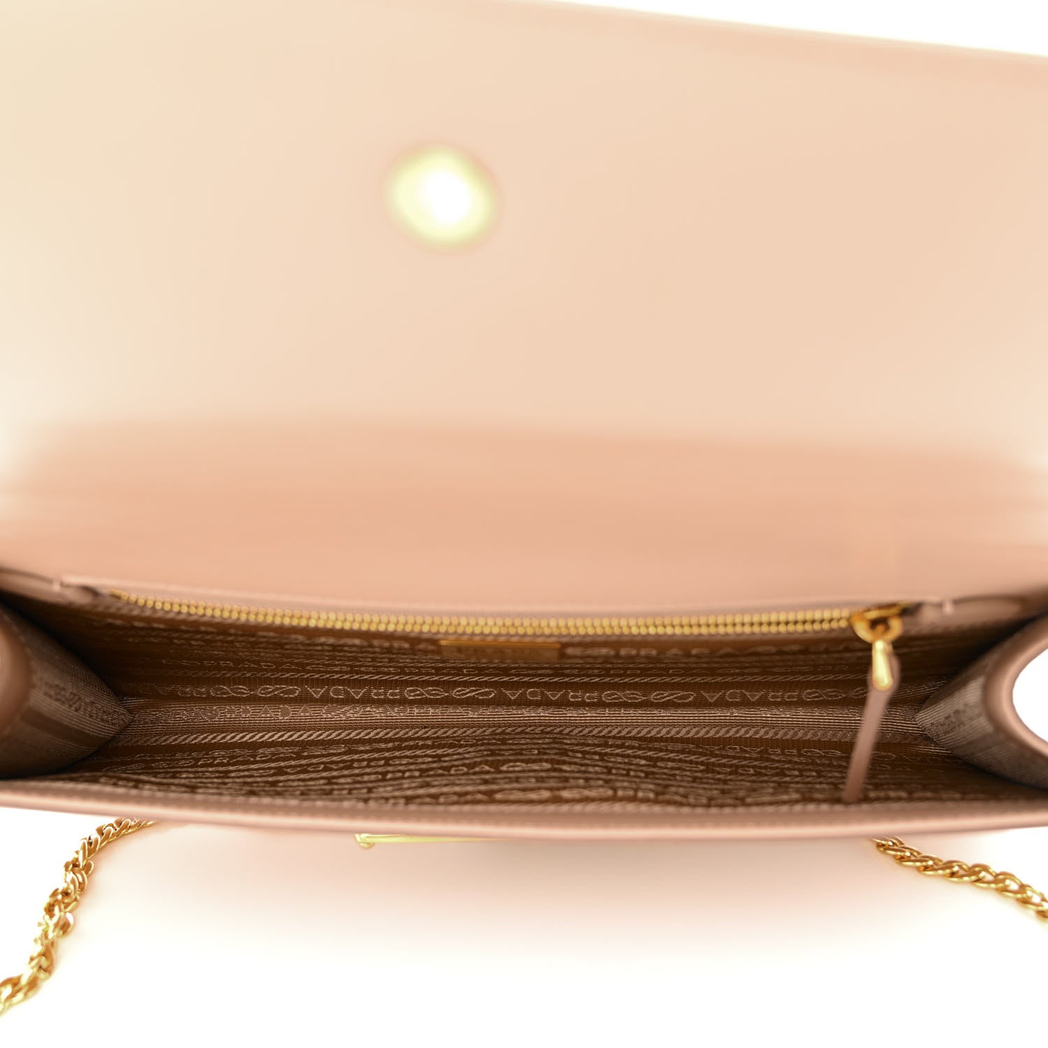 Prada Saffiano Lux Chain Wallet Cammeo 4 of 9