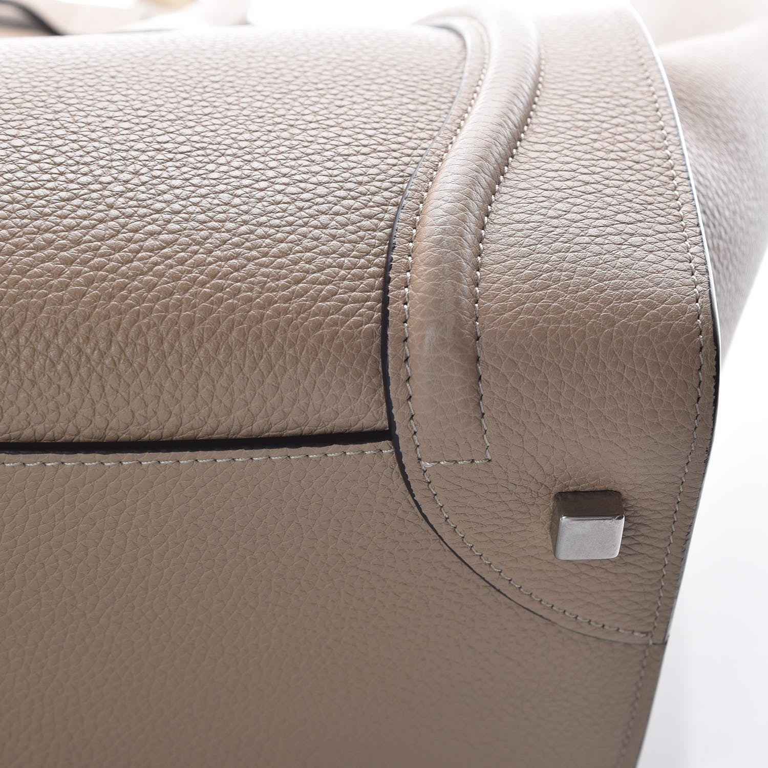 Celine Drummed Calfskin Mini Luggage Dune 17 of 17