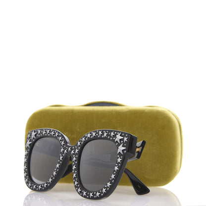 Gucci Acetate Stars Cat Eye Sunglasses GG0116S Black 8 of 8