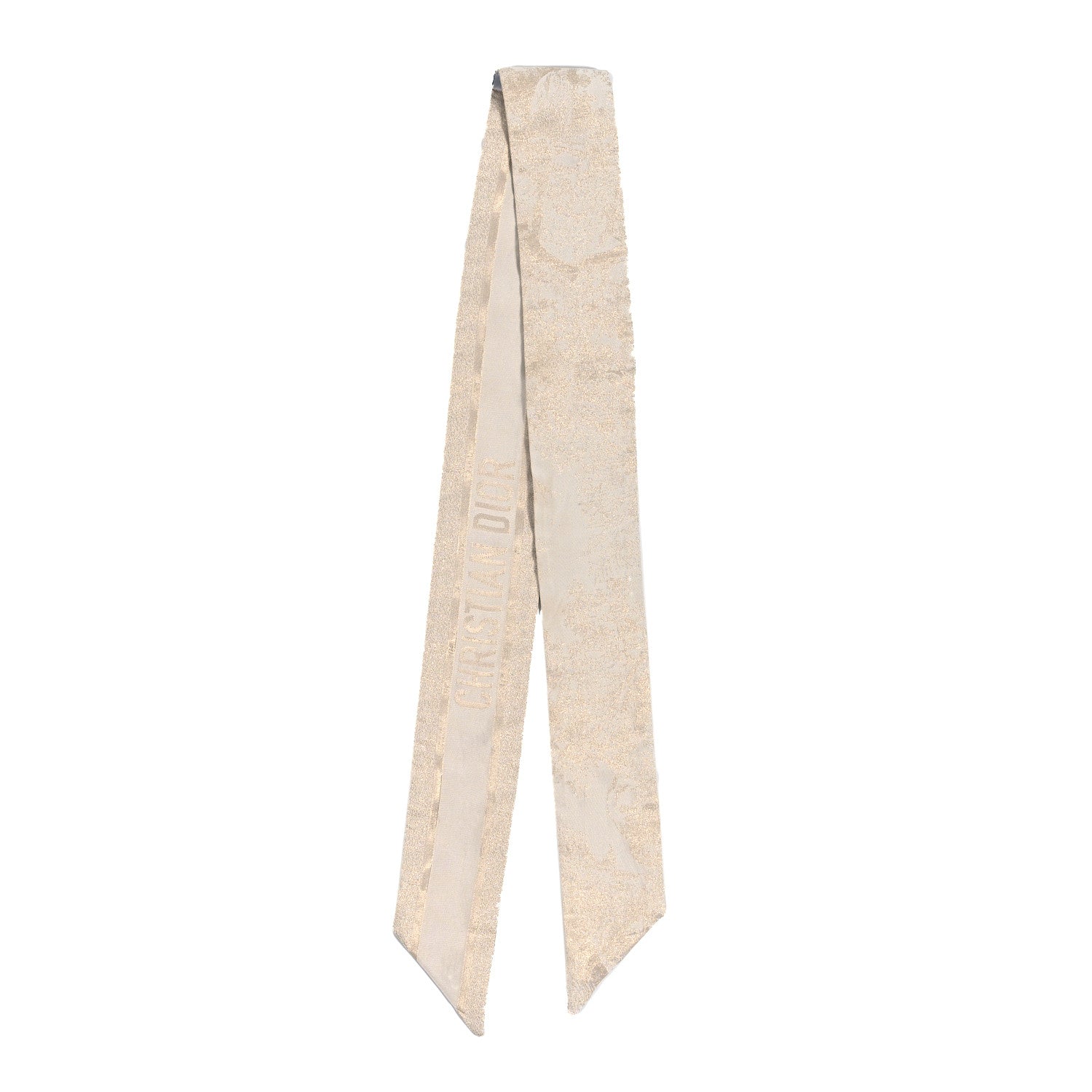 Christian Dior Silk Toile De Jouy Sauvage Mitzah Scarf Ecru Gold 2 of 3