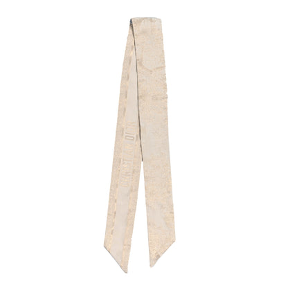 Christian Dior Silk Toile De Jouy Sauvage Mitzah Scarf Ecru Gold 2 of 3