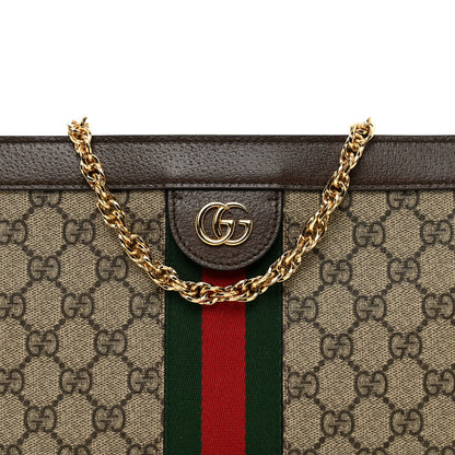 Gucci GG Supreme Monogram Web Small Ophidia Chain Shoulder Bag Brown 5 of 10