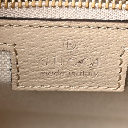 Gucci GG Supreme Monogram Textured Dollar Calfskin Web Small Ophidia Slip Handle Tote Beige Mystic White Oatmeal 6 of 10