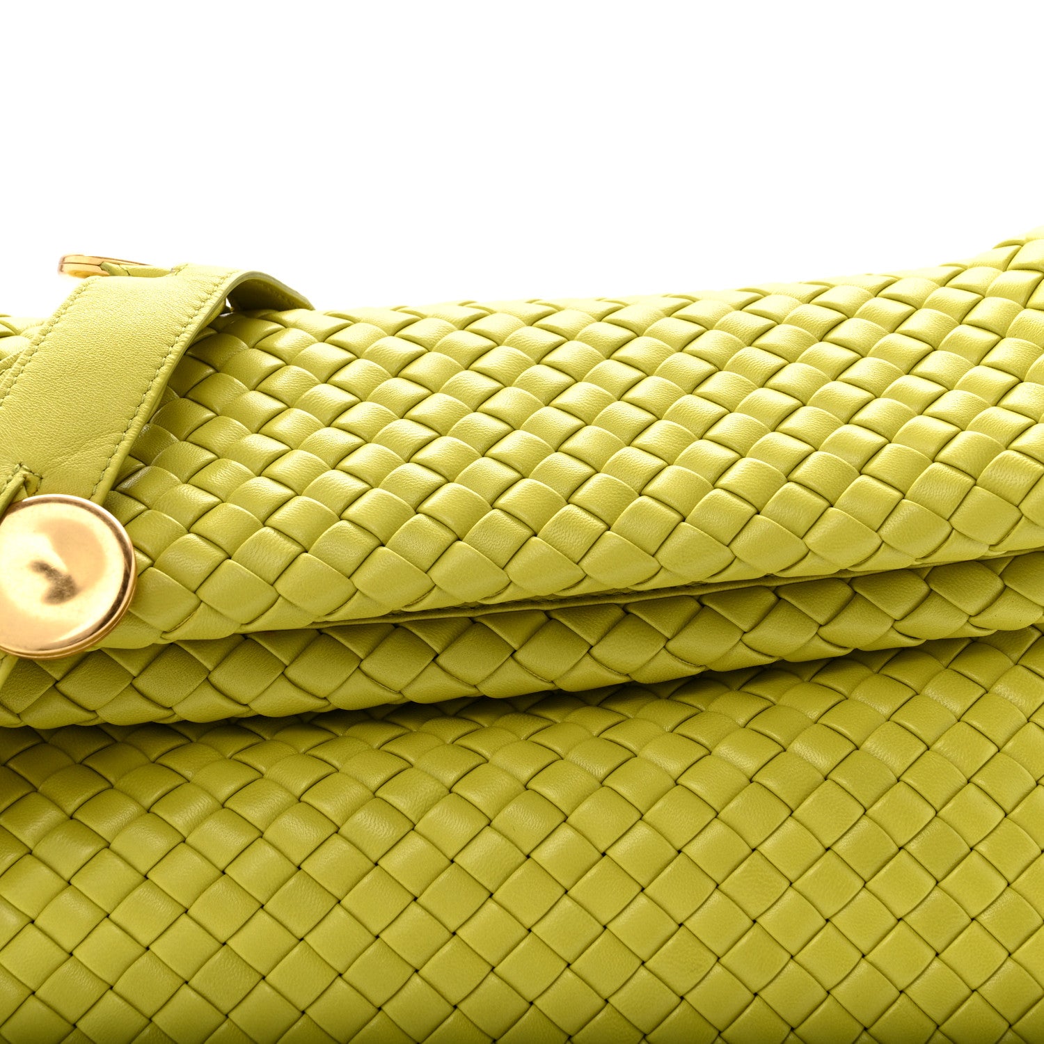 Bottega Veneta Nappa Intrecciato The Fold Crossbody Kiwi 7 of 13