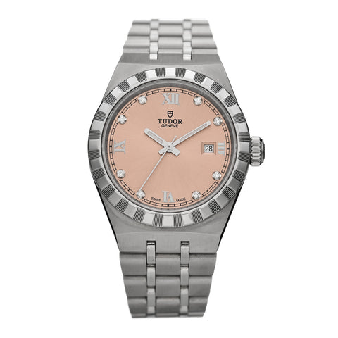 Stainless Steel Diamond 28mm Royal Automatic Watch Pink 28300