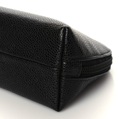 Chanel Caviar Timeless CC Cosmetic Pouch Bag Black 8 of 10