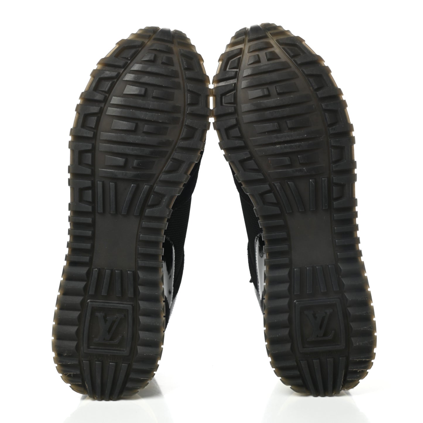 Suede Monogram Run Away Sneakers 37 Black