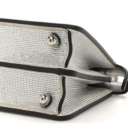 Fendi Crystal Vitello Laminato FF Petite Peekaboo I SEE U Satchel Crystal Argento 10 of 12