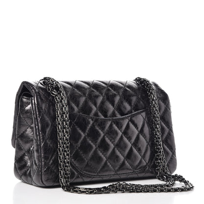 Chanel Metallic Aged Calfskin Quilted 2.55 Reissue 225 Flap So Black 3 of 9