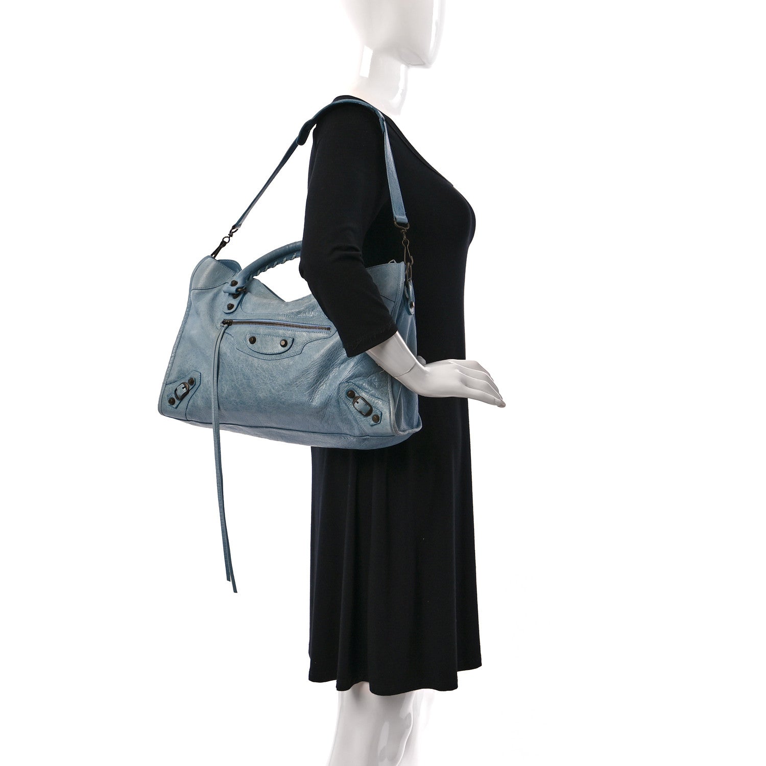Balenciaga Agneau Classic Hardware City Bleu Acier 2 of 10