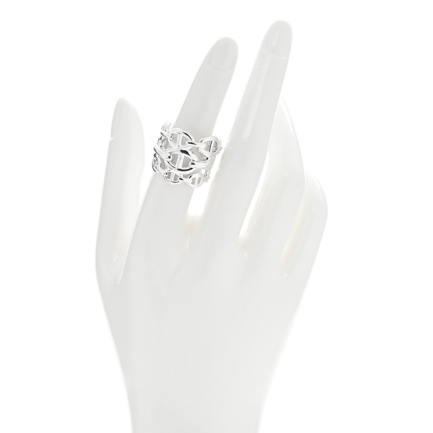 Sterling Silver GM Chaine d'Ancre Enchainee Band Ring 52 6