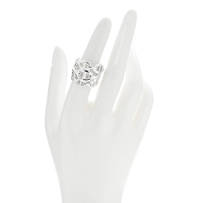 Hermes Sterling Silver GM Chaine d'Ancre Enchainee Band Ring 52 6 2 of 5