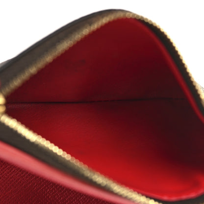 Louis Vuitton Damier Ebene Victorine Wallet Cherry 6 of 12