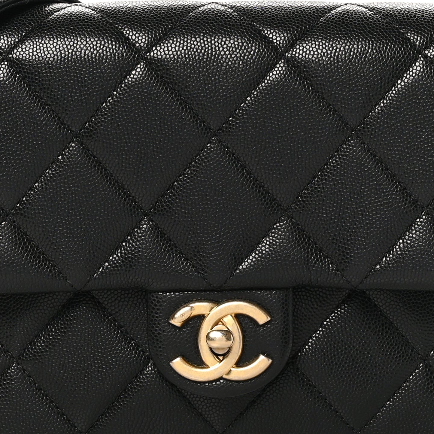 Caviar Quilted Flap Black