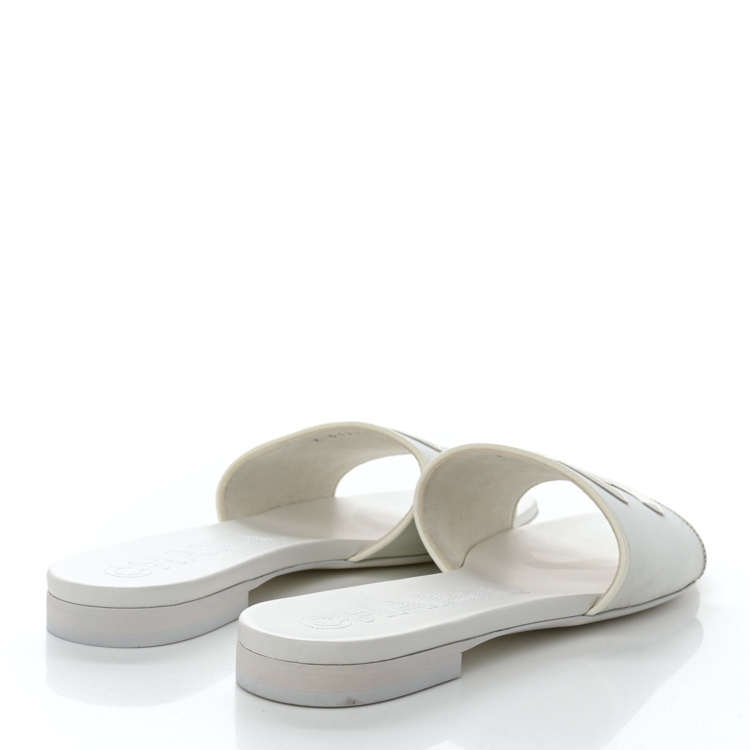 Chanel Mesh Patent Calfskin CC Mules 40 White 4 of 9