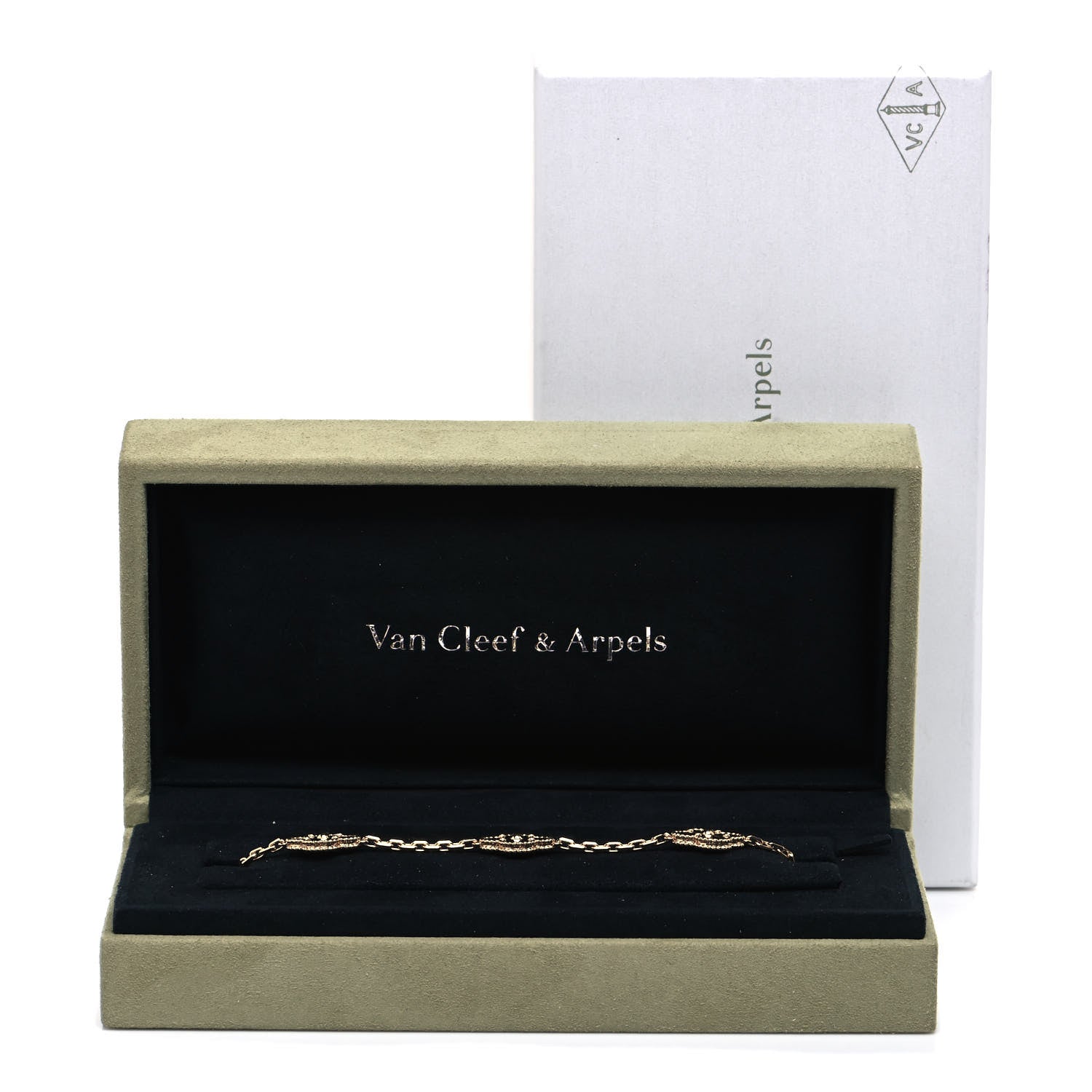 Van Cleef & Arpels 18K Yellow Gold 5 Motifs Guilloche Vintage Alhambra Bracelet 7 of 7