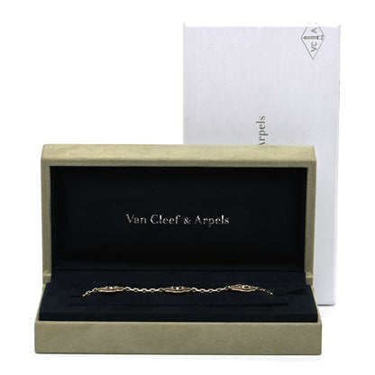 Van Cleef & Arpels 18K Yellow Gold 5 Motifs Guilloche Vintage Alhambra Bracelet 7 of 7