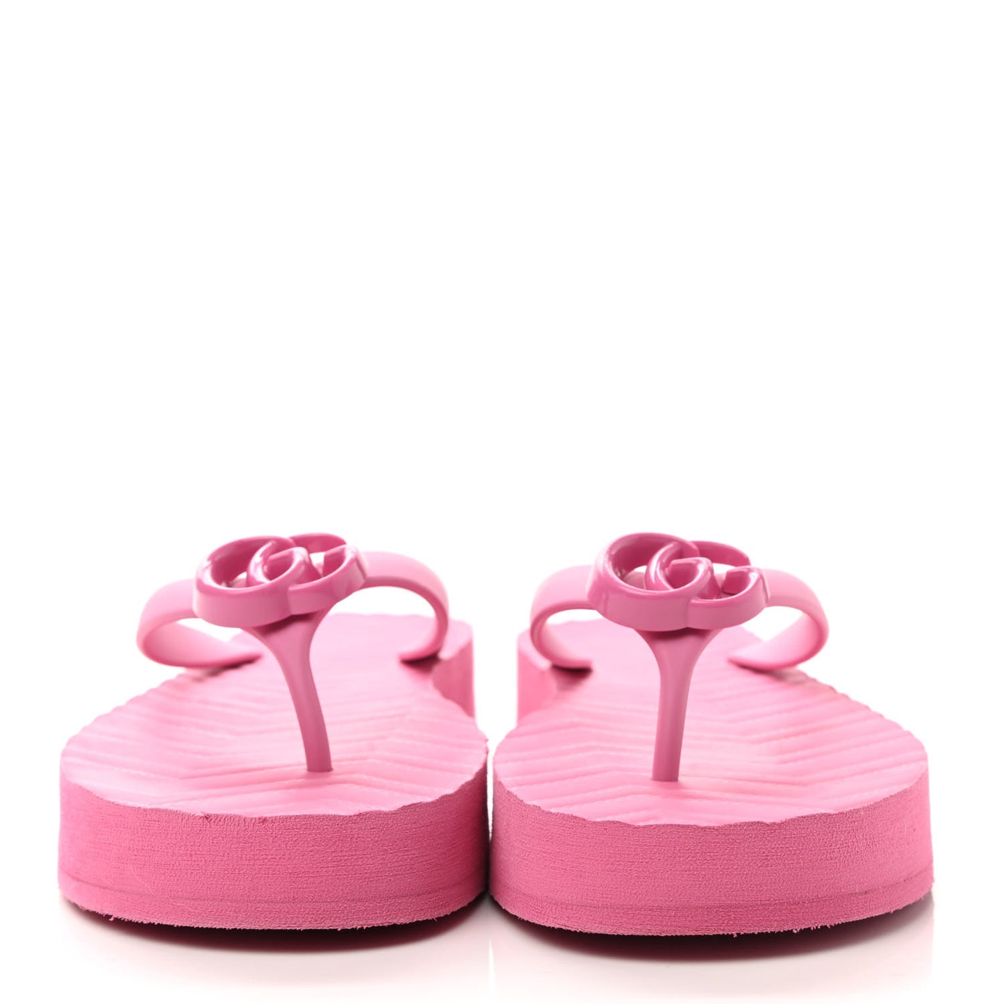 Rubber Chevron Womens GG Thong Sandals 40 Pink Tropical Flower