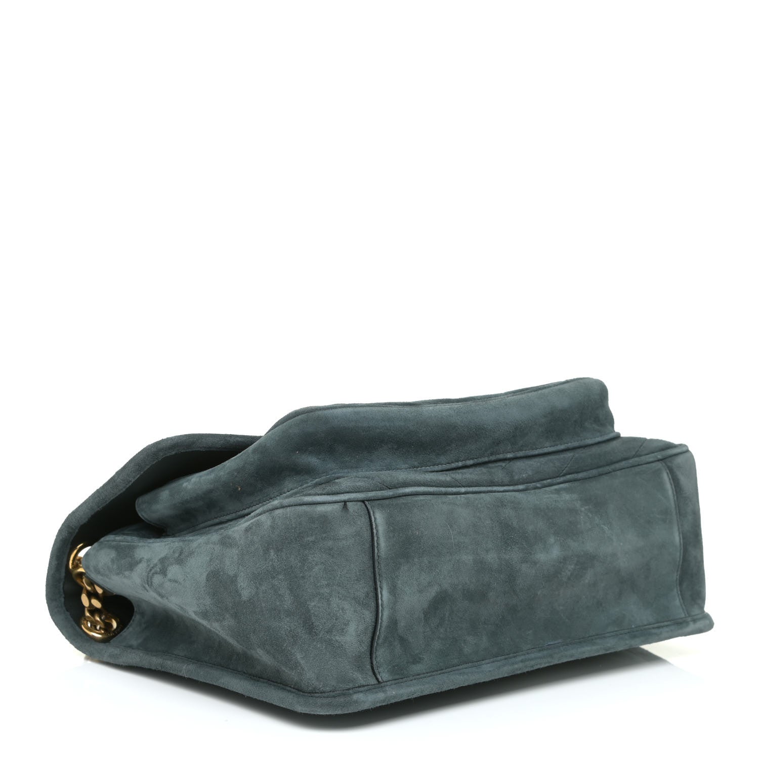 Saint Laurent Suede Monogram Medium Niki Chain Satchel Green 4 of 23