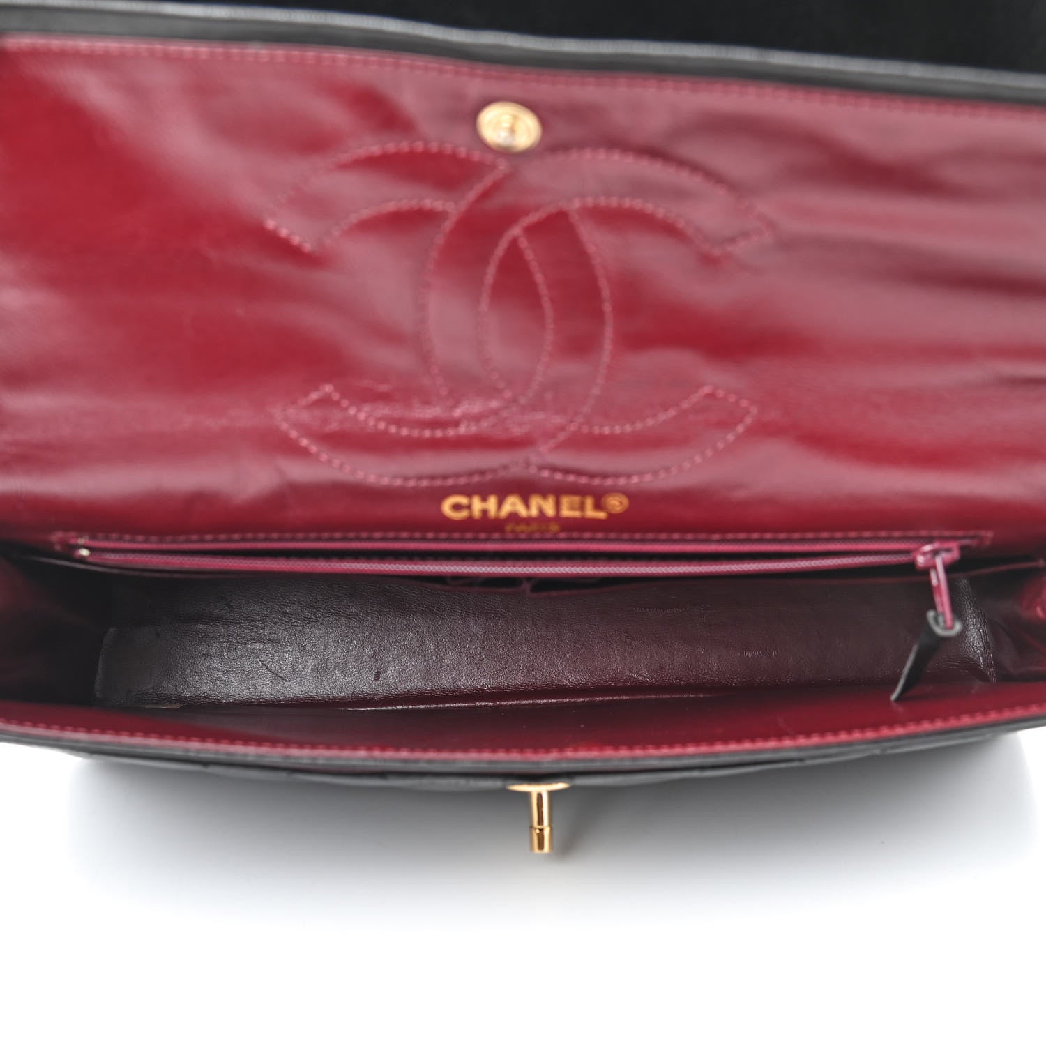 Chanel Lambskin Quilted Medium Double Flap Bag Black 4 of 9