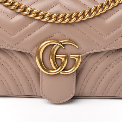 Gucci Calfskin Matelasse Small GG Marmont Shoulder Bag Porcelain Rose 9 of 9