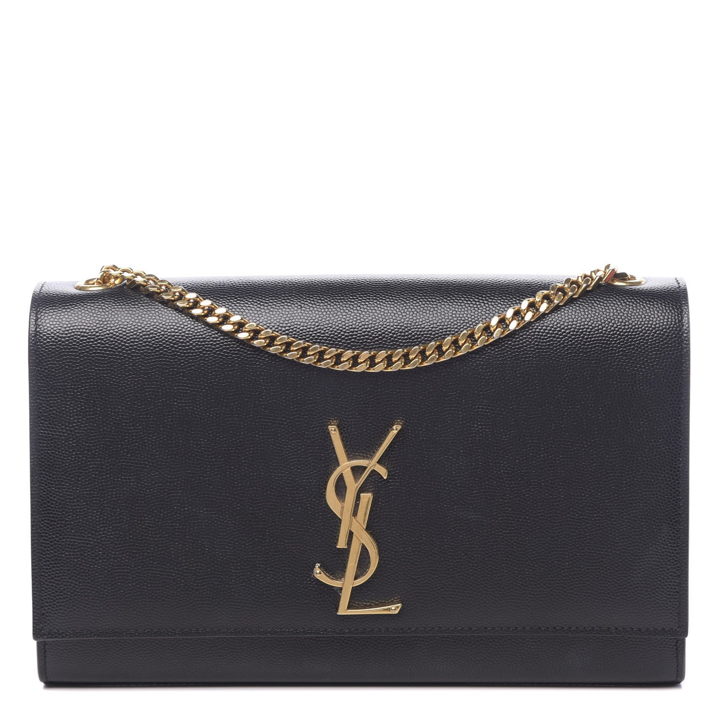 Grain De Poudre Medium Classic Monogram Kate Satchel Black