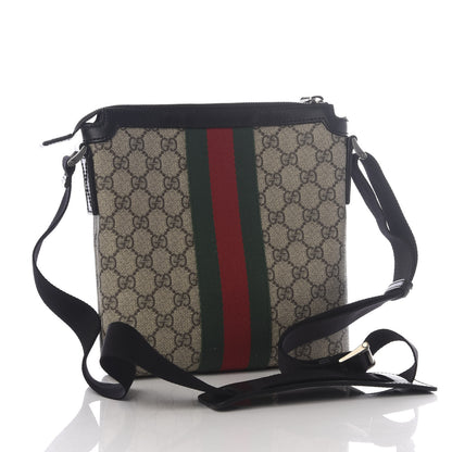 Gucci GG Supreme Monogram Web Messenger Bag Black 2 of 8
