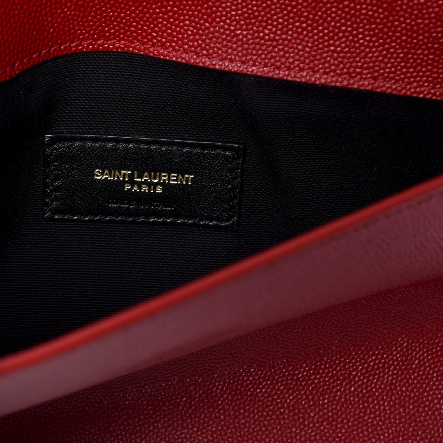 Saint Laurent Grain De Poudre Uptown Pouch Red 7 of 8
