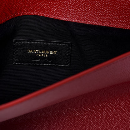 Saint Laurent Grain De Poudre Uptown Pouch Red 7 of 8