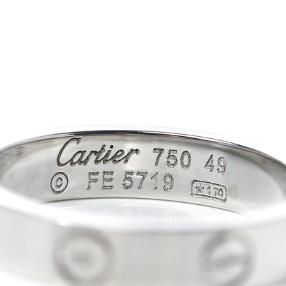 Cartier 18K White Gold 3.5mm LOVE Wedding Band Ring 49 4.75 4 of 4