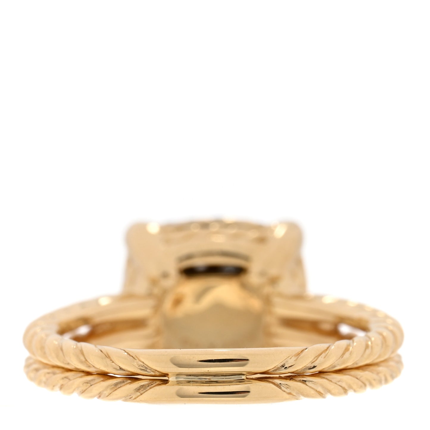 18K Yellow Gold Diamond 11mm Chatelaine Full Pave Ring 54 6.75