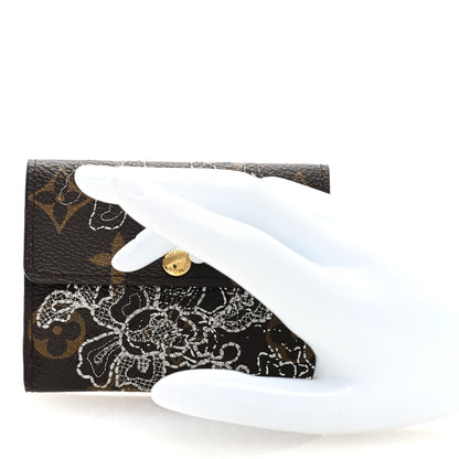 Louis Vuitton Monogram Dentelle Elise Wallet Silver 2 of 7