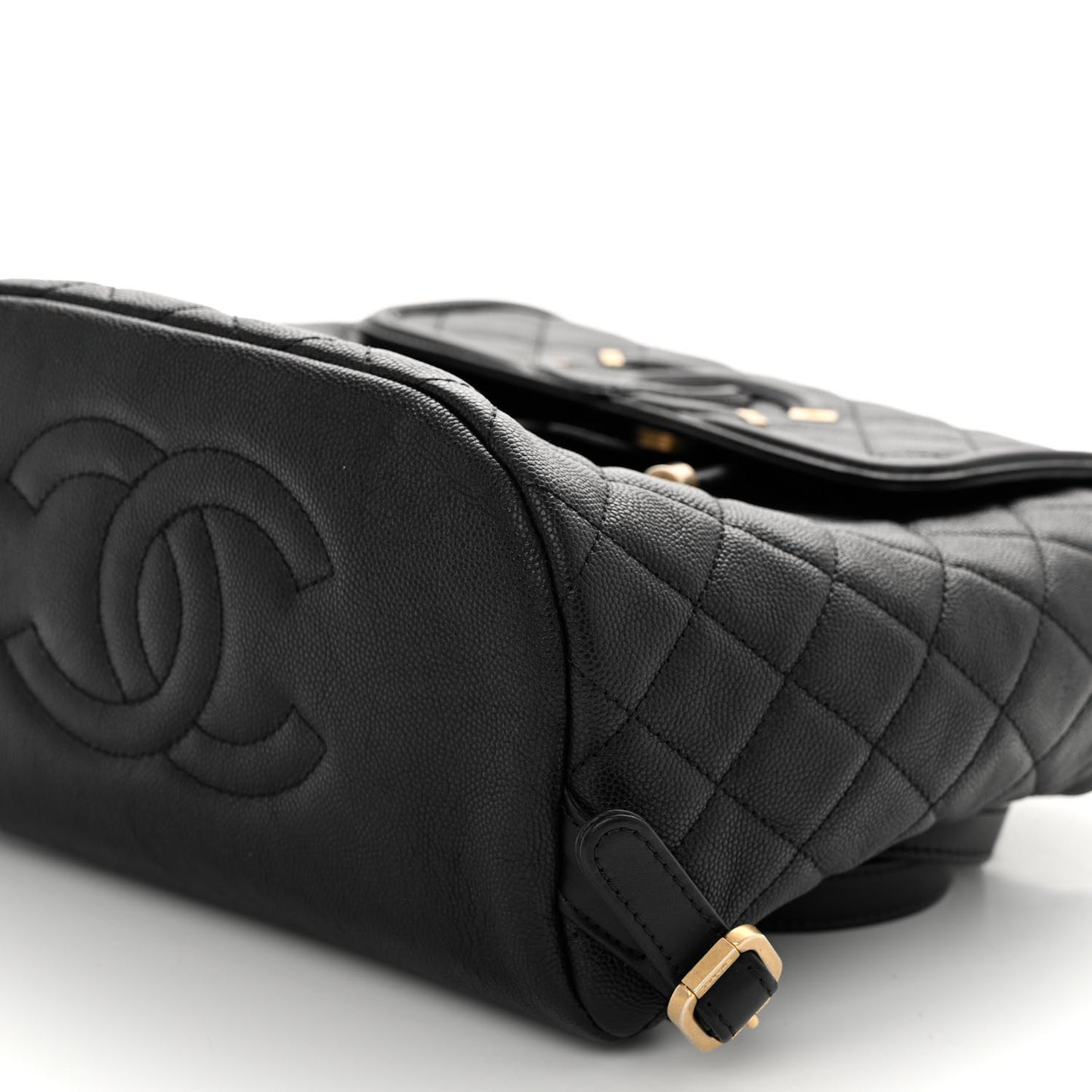 Caviar Quilted Filigree Backpack Black