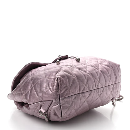 Chanel Iridescent Calfskin Quilted Ground Control Backpack Pink 4 of 9