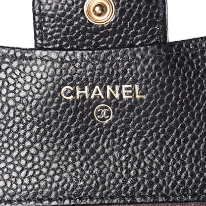 Chanel Caviar Quilted Compact Flap Wallet Black 6 of 8