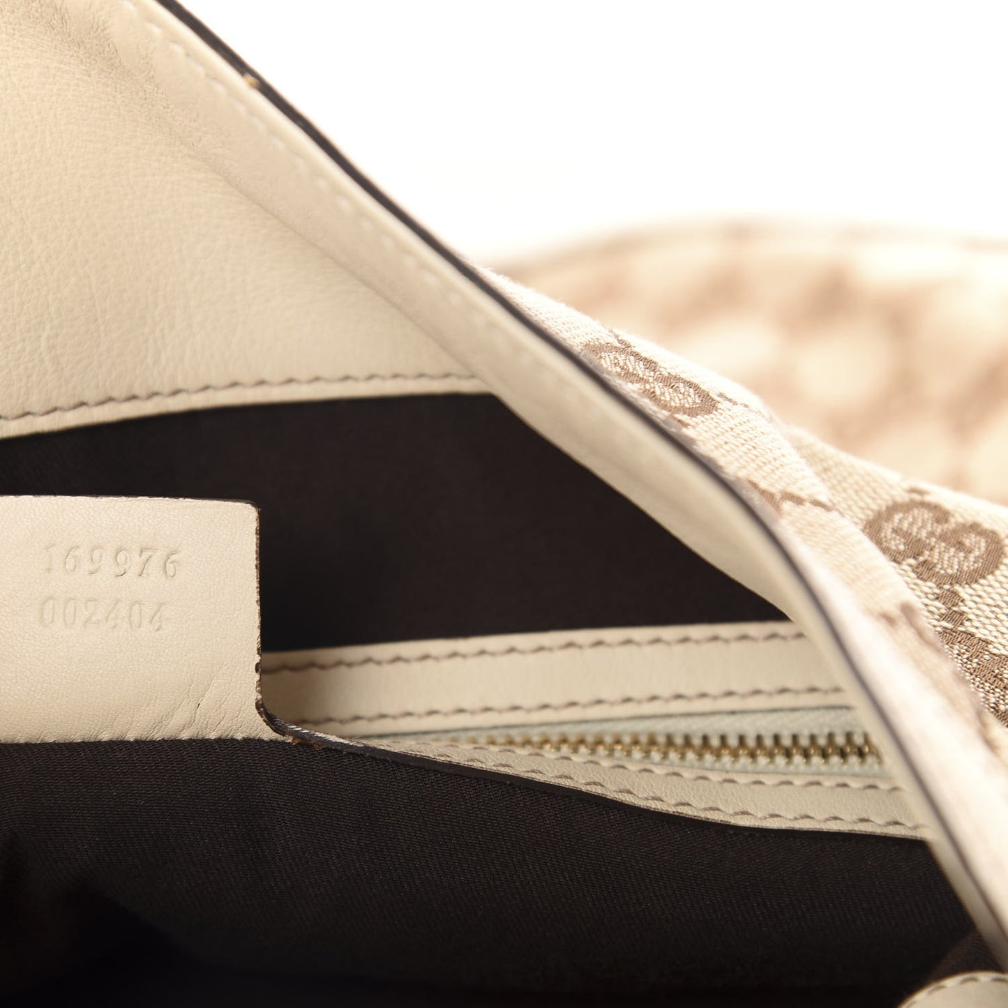 Monogram Peggy Bamboo Top Handle Bag Off White