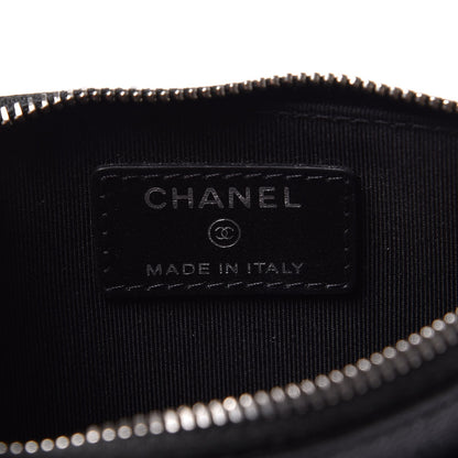 Chanel Iridescent Caviar Quilted Classic Zip Pouch Black 6 of 8
