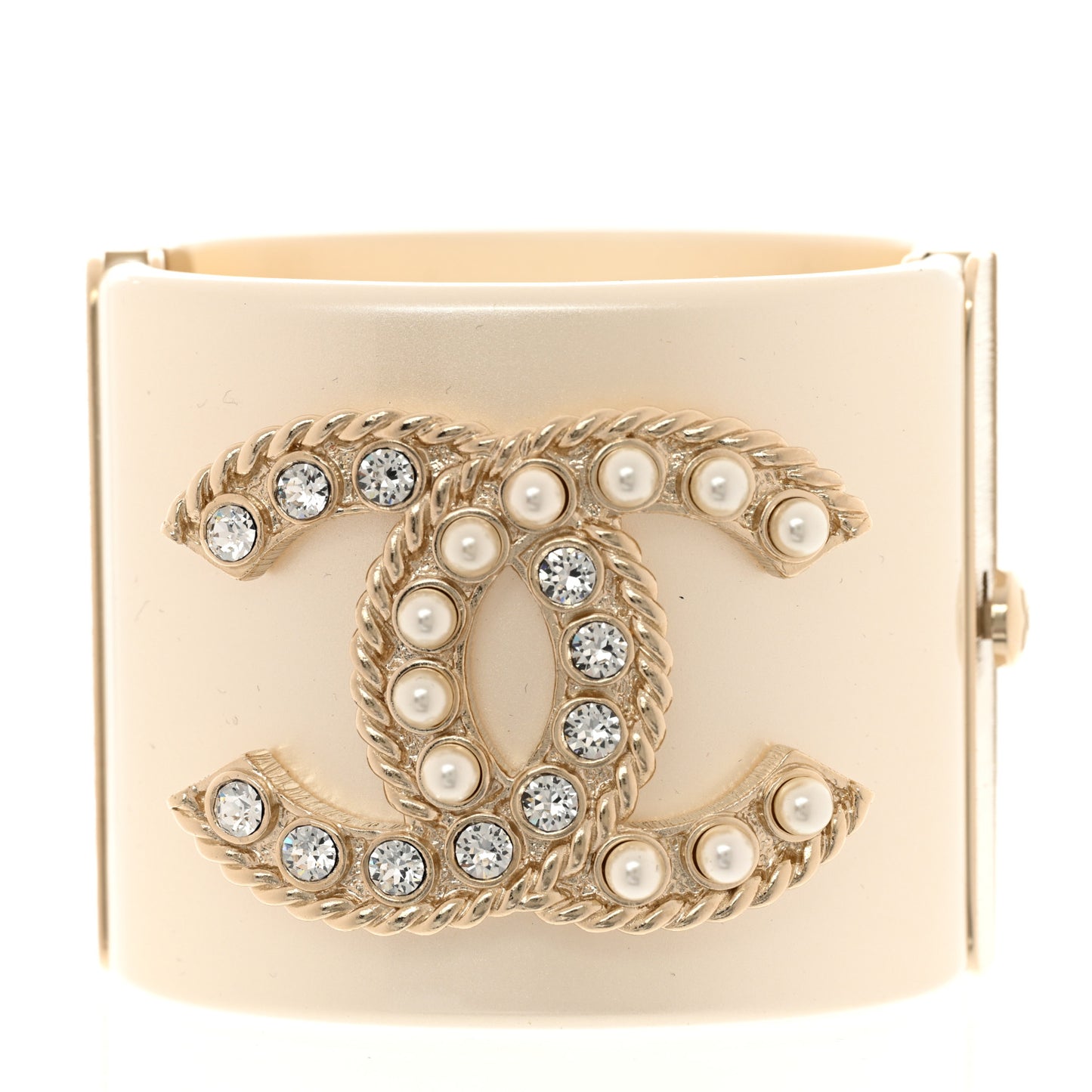 Resin Crystal Pearl April In Paris CC Cuff Beige