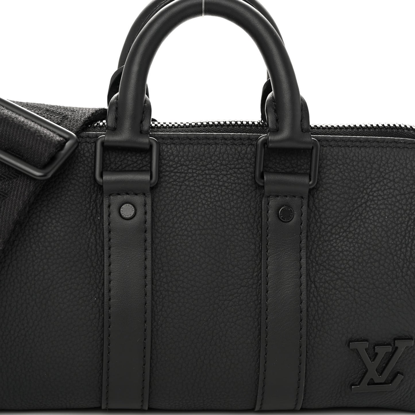 Grained Calfskin Aerogram Keepall XS Black