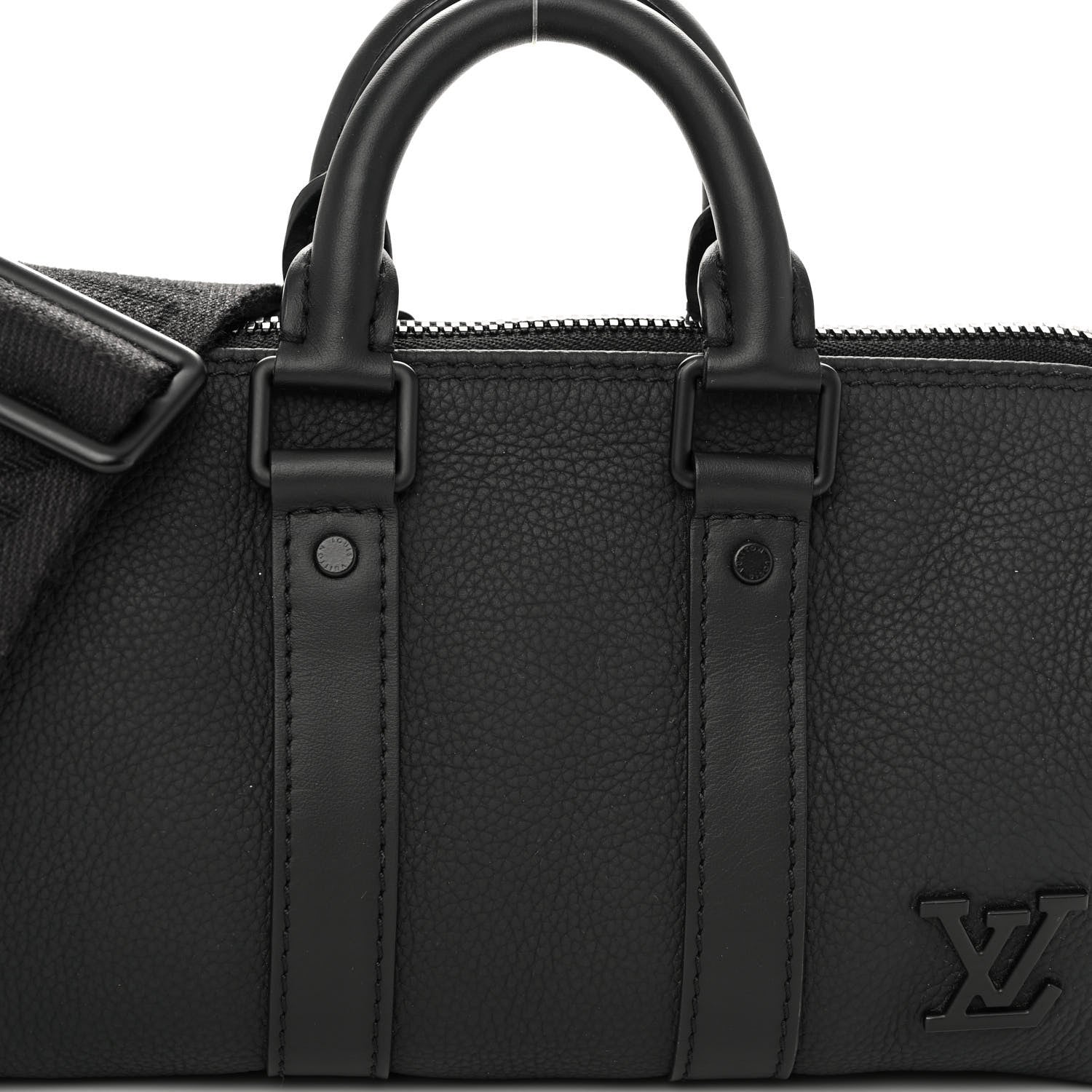 Louis Vuitton Grained Calfskin Aerogram Keepall XS Black 7 of 9