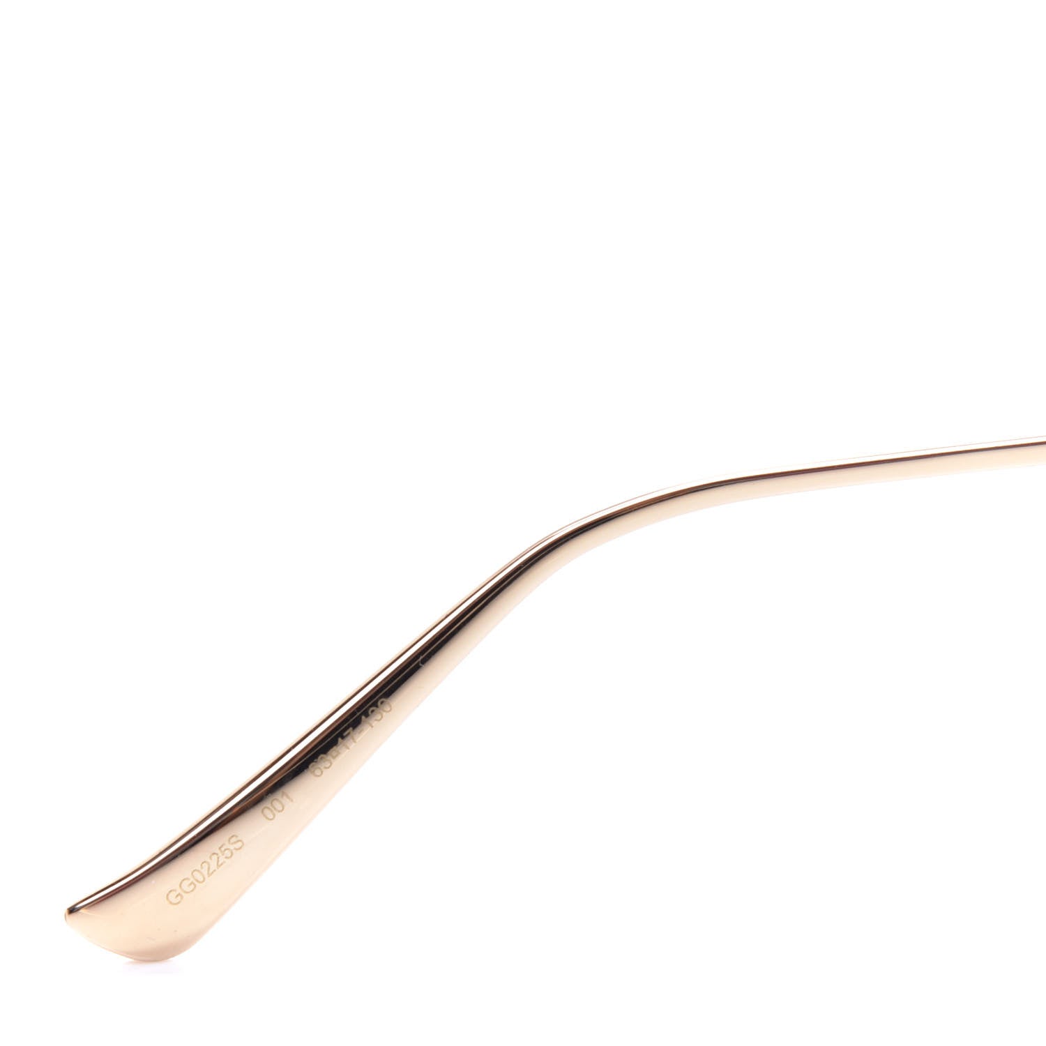 Gucci Metal Oversized Round Frame GG0225S Sunglasses Gold 5 of 6