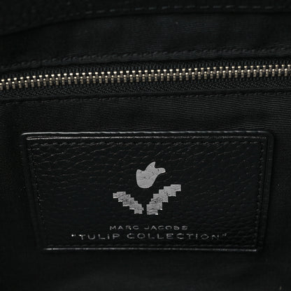 Marc Jacobs Grained Calfskin Embellished Tulip Print Tote Black Multicolor 6 of 10