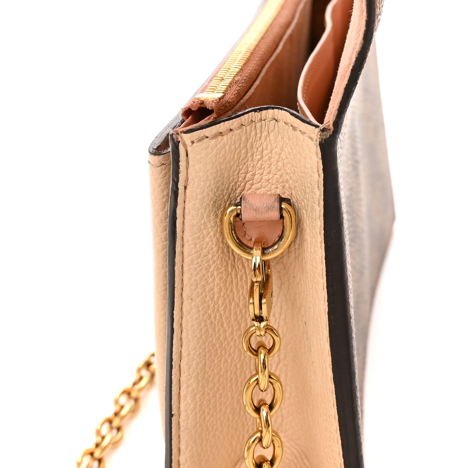 Louis Vuitton Damier Ebene Vavin Chain Wallet Creme 14 of 20