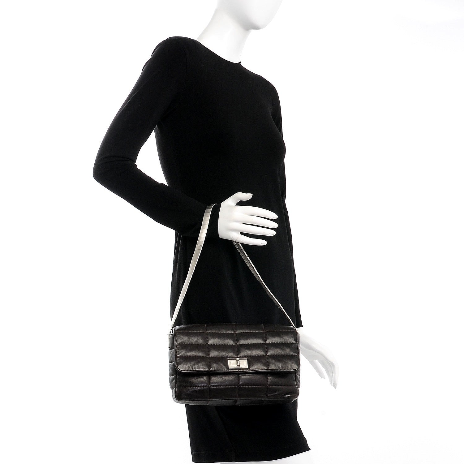 Chanel Lambskin Chocolate Bar Mademoiselle Flap Brown 2 of 8