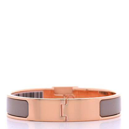 Hermes Enamel Narrow Clic Cadenas Bracelet PM Marron Glace 3 of 9