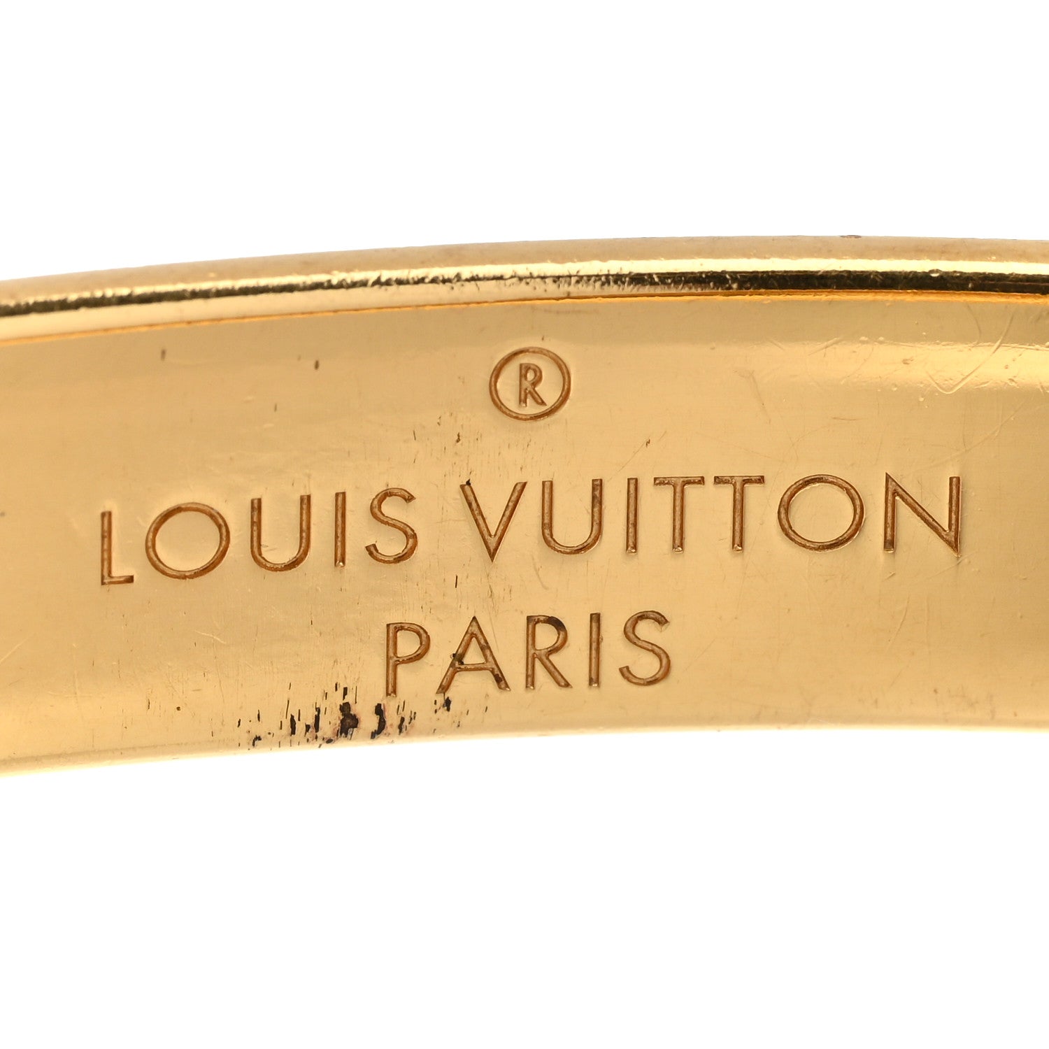 Louis Vuitton Brass Monogram Nanogram Cuff S Gold 4 of 7
