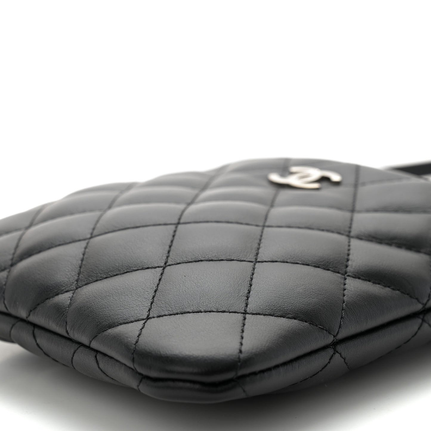 Lambskin Quilted Crossbody Bag Black